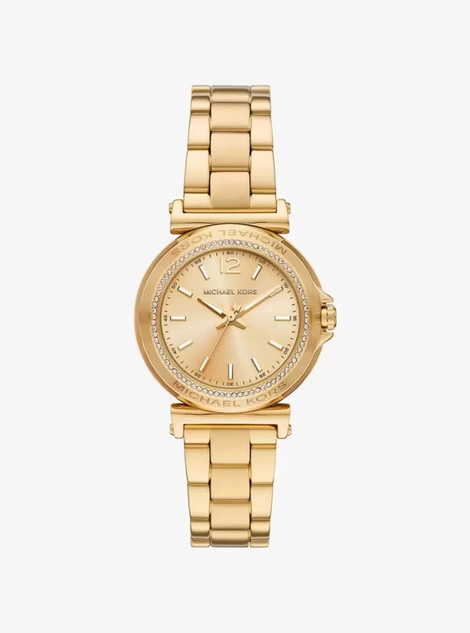 Mini Maren Pavé Gold-Tone Watch