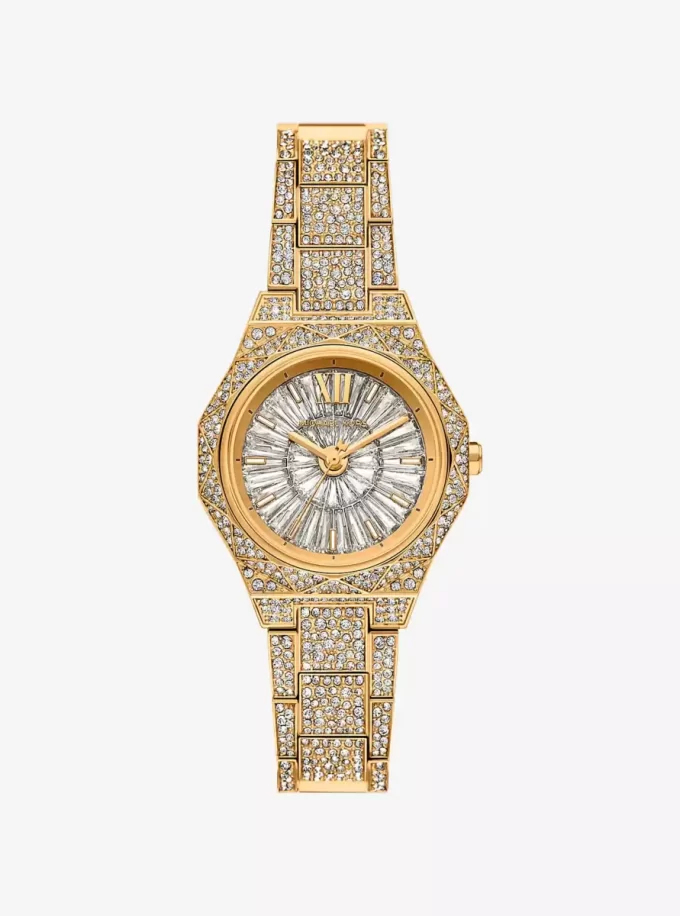 Mini Raquel Pavé Gold-Tone Watch