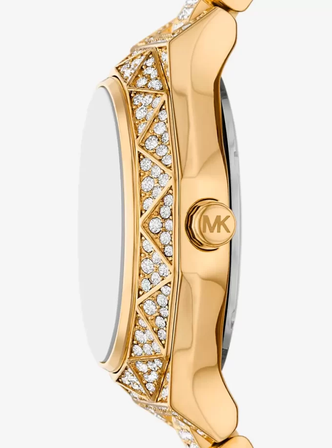 Mini Raquel Pavé Gold-Tone Watch