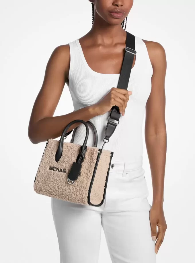 Mirella Small Faux Shearling Crossbody Bag