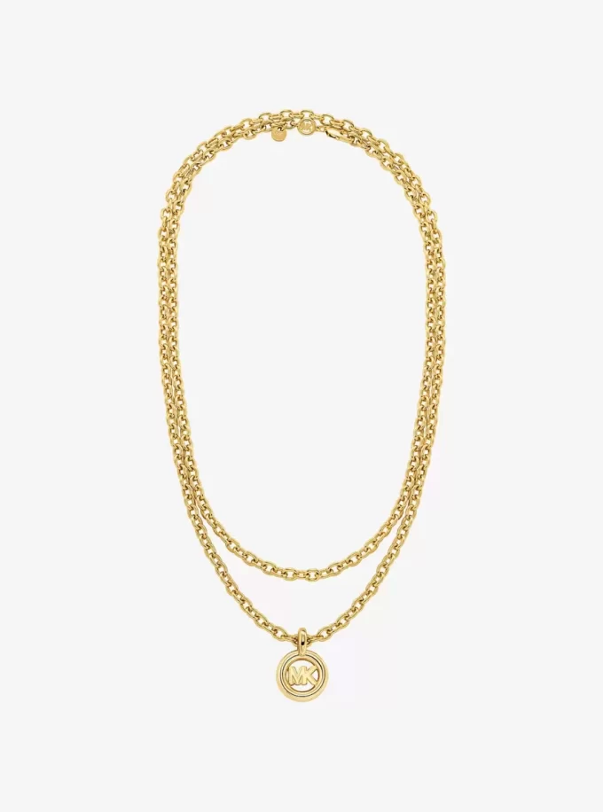MK Pop Charm Chain-Link Necklace