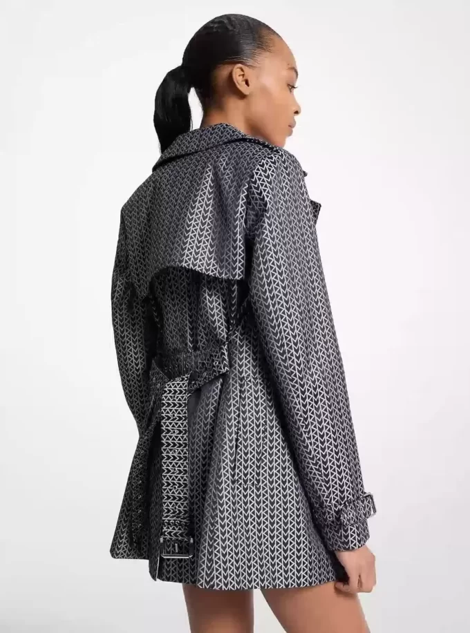 MK2000 Logo Jacquard Trench Coat
