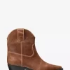 Noemie Distressed Leather Boot