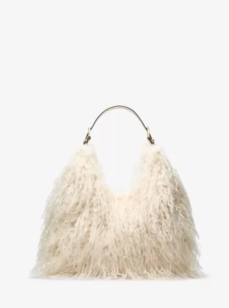 Nolita Large Faux Shearling Hobo Shoulder Bag