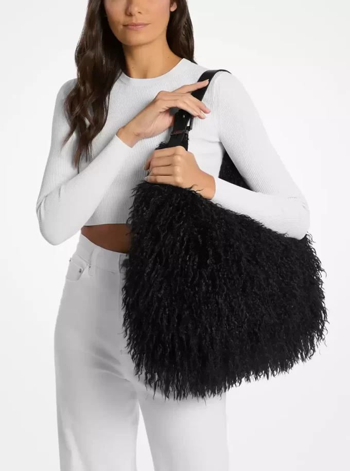 Nolita Large Faux Shearling Hobo Shoulder Bag Nolita Large Faux Shearling Hobo Shoulder Bag