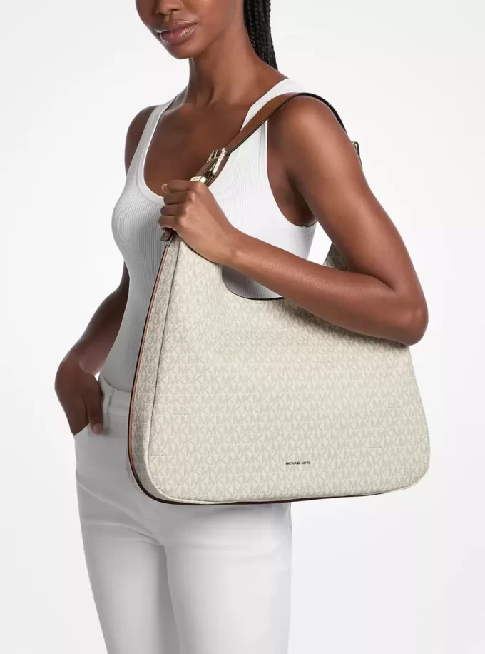 Nolita Large Signature Logo Hobo Shoulder Bag Nolita Large Signature Logo Hobo Shoulder Bag