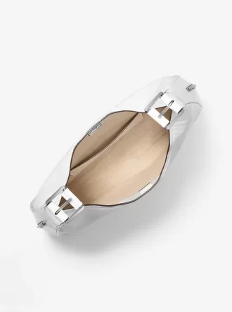 Nolita Large Snake Embossed Leather Hobo Shoulder Bag