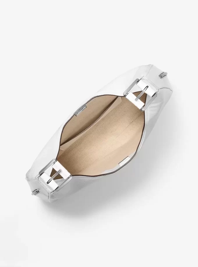 Nolita Large Snake Embossed Leather Hobo Shoulder Bag