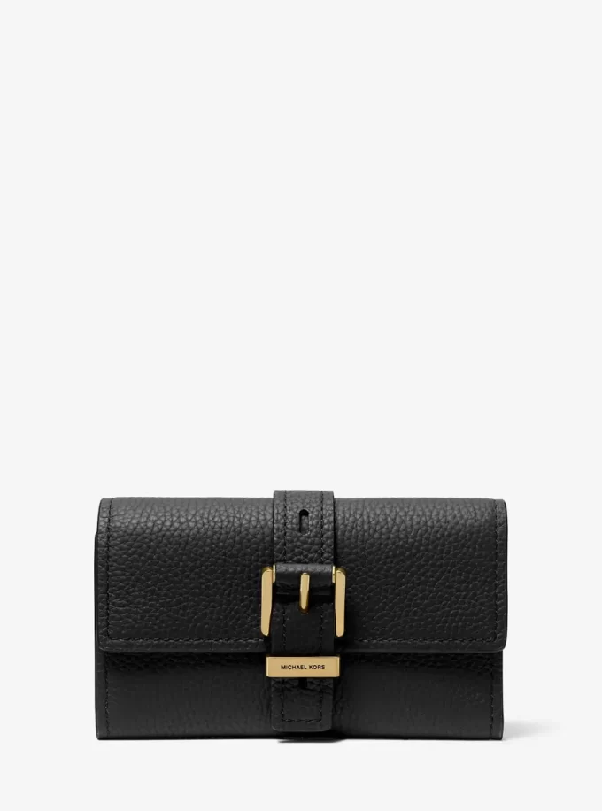 Nolita Medium Pebbled Leather Tri-Fold Wallet