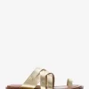 Nora Metallic Pebbled Leather Sandal