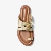 Nora Metallic Pebbled Leather Sandal