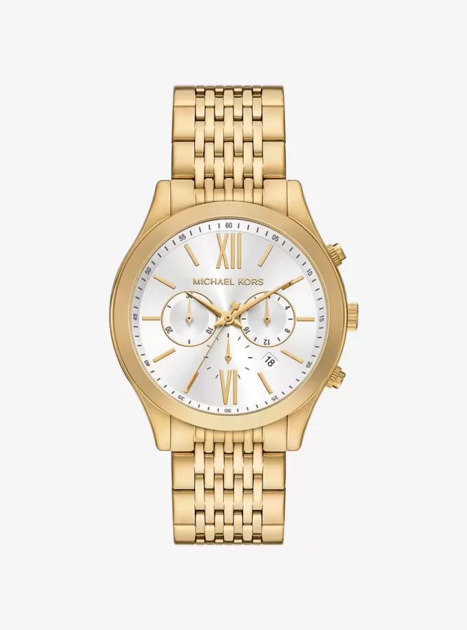 Oversized Aspyn Gold-Tone Watch Oversized Aspyn Gold-Tone Watch