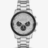 Oversized Berkley Pavé Silver-Tone Watch Oversized Berkley Pavé Silver-Tone Watch