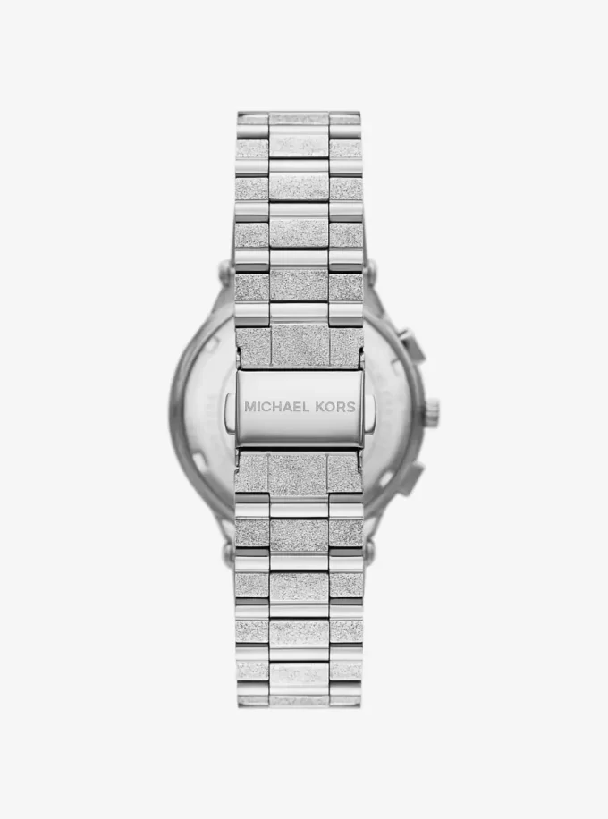 Oversized Billie Frosted Silver-Tone Watch Oversized Billie Frosted Silver-Tone Watch