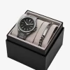 Oversized Callum Gunmetal-Tone Watch and Jewelry Gift Set