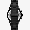 Oversized Everest Pavé Black-Tone Watch