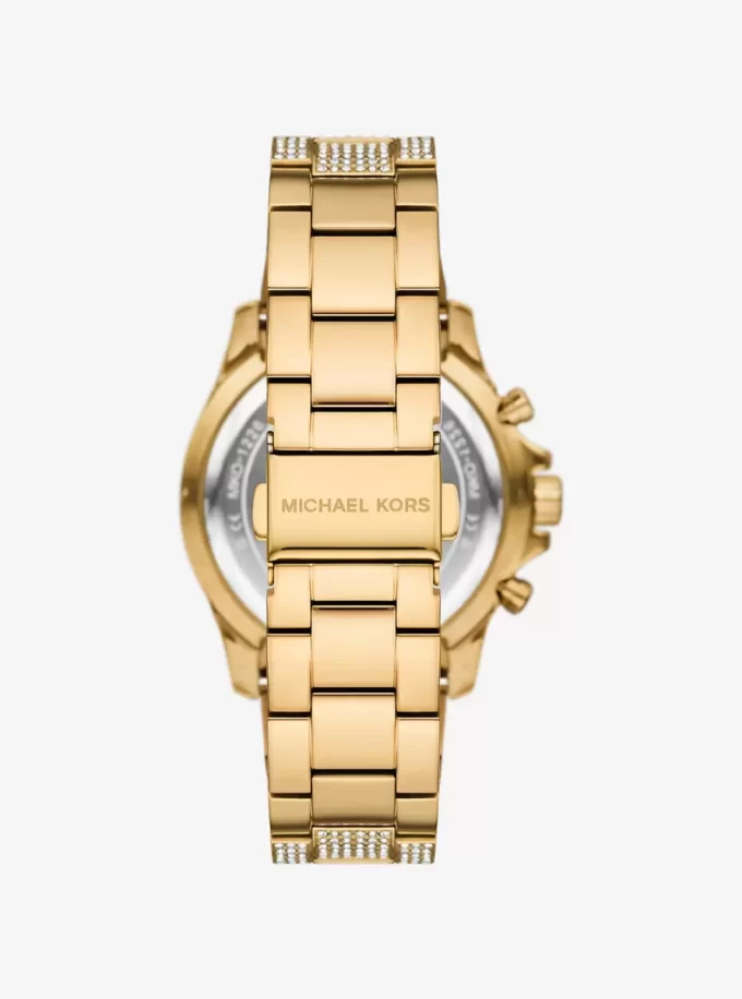 Oversized Everest Pavé Gold-Tone Watch