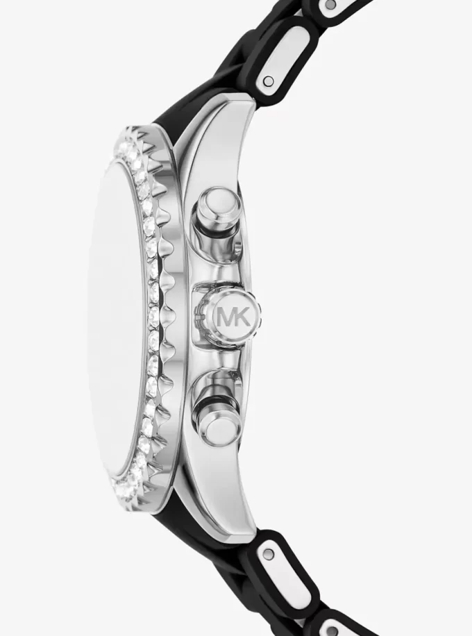 Oversized Everest Pavé Silver-Tone Watch Oversized Everest Pavé Silver-Tone Watch