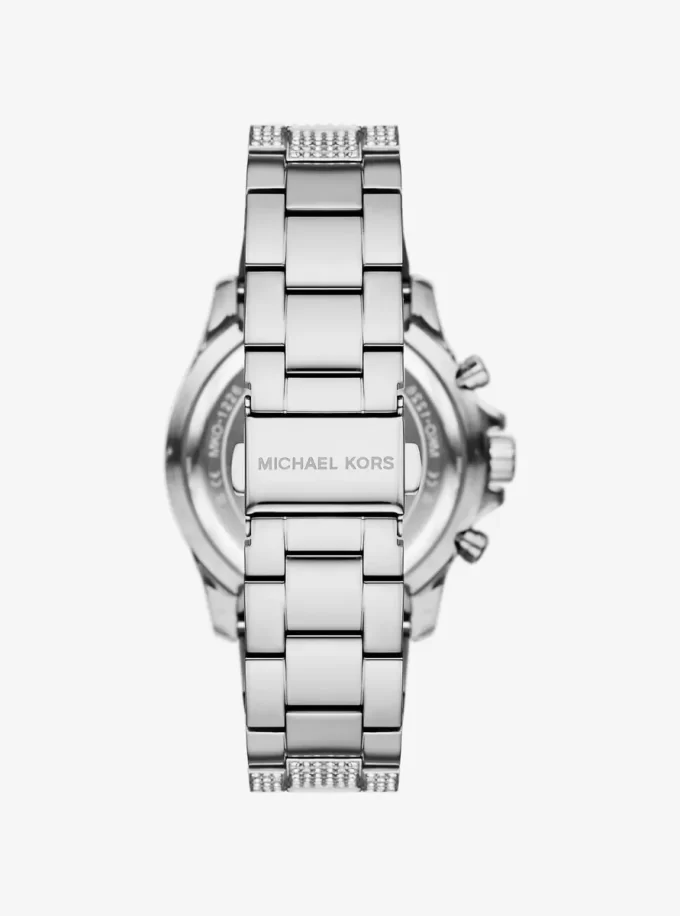 Oversized Everest Pavé Silver-Tone Watch
