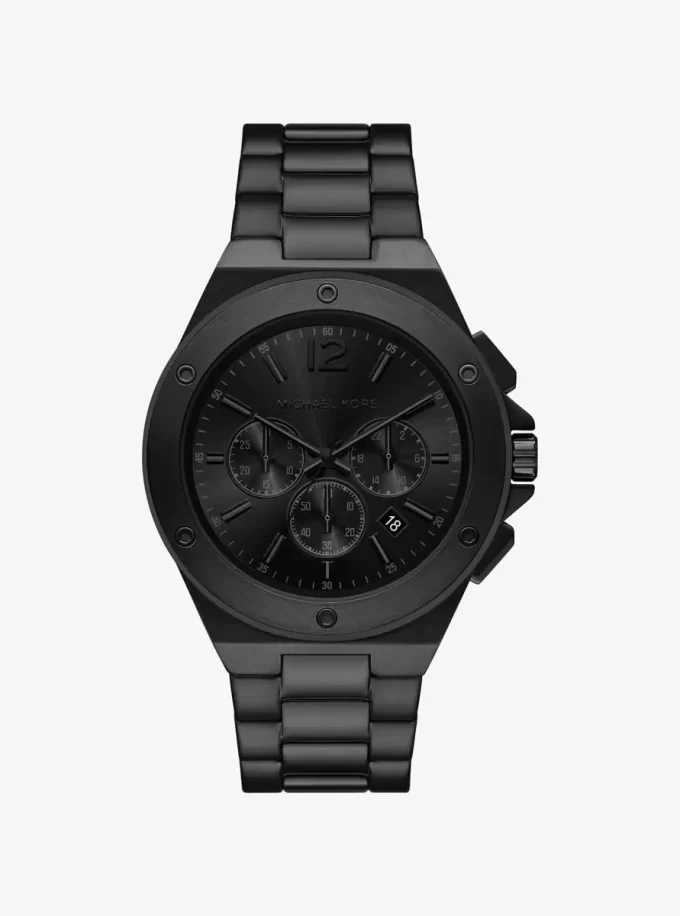 Oversized Lennox Black-Tone Watch Oversized Lennox Black-Tone Watch