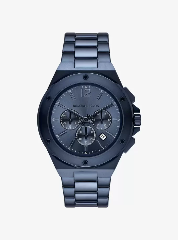 Oversized Lennox Blue-Tone Watch