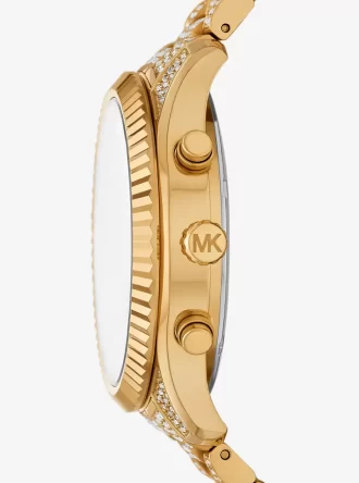 Oversized Lexington Pavé Gold-Tone Watch