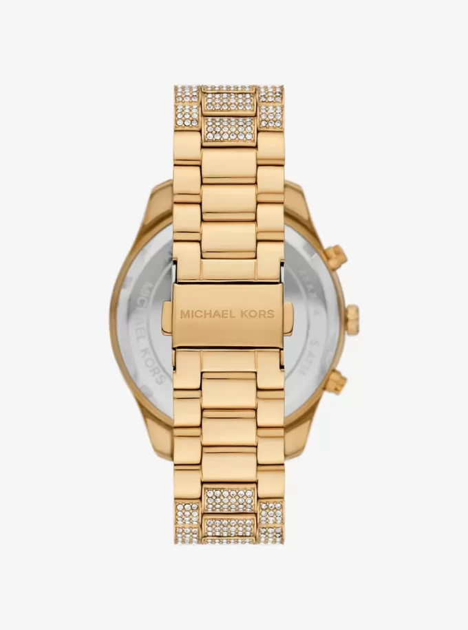 Oversized Lexington Pavé Gold-Tone Watch