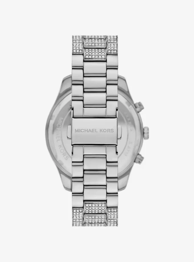 Oversized Lexington Pavé Silver-Tone Watch Oversized Lexington Pavé Silver-Tone Watch