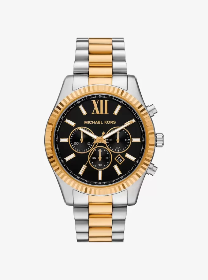 Oversized Lexington Two-Tone Watch