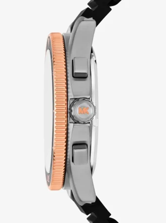 Oversized Maritime Gunmetal and Silicone Watch