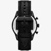 Oversized Panorama Black-Tone and Crocodile Embossed Leather Watch Oversized Panorama Black-Tone and Crocodile Embossed Leather Watch