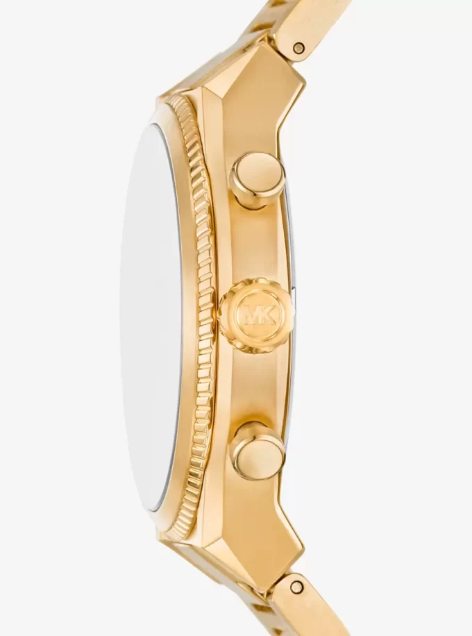 Oversized Panorama Gold-Tone Watch
