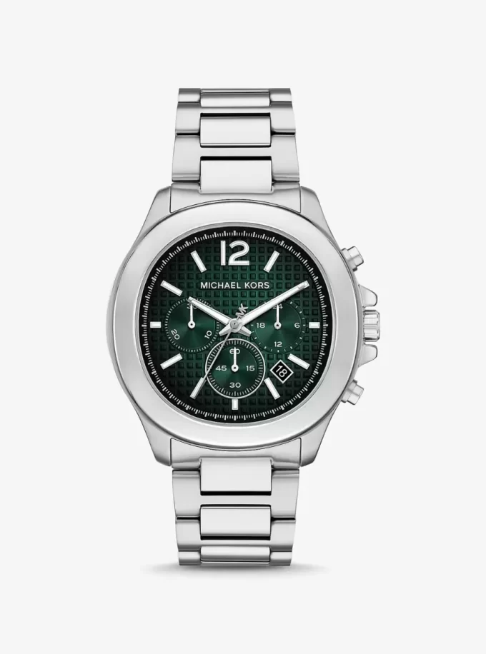 Oversized Sage Silver-Tone Watch Oversized Sage Silver-Tone Watch