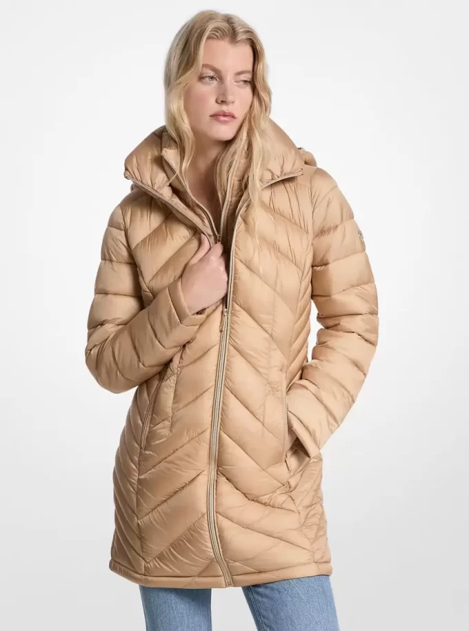 Packable Quilted Nylon Puffer Coat Packable Quilted Nylon Puffer Coat