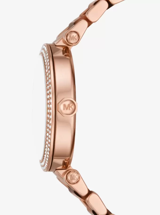 Parker Pavé Rose Gold-Tone and Acetate Watch Parker Pavé Rose Gold-Tone and Acetate Watch