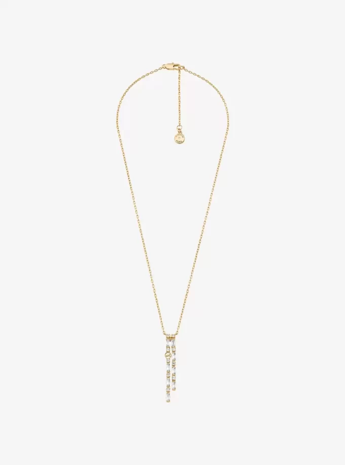 Pavé Baguette Drop Necklace Pavé Baguette Drop Necklace