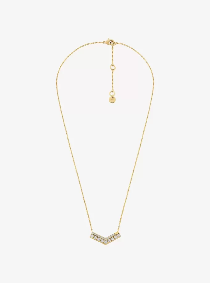 Pavé Chevron Necklace