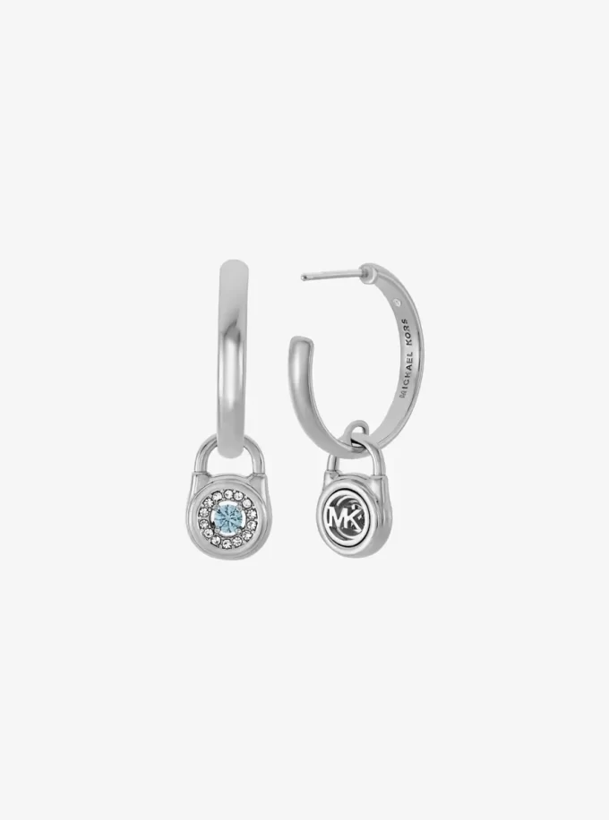 Pavé Lock Hoop Earrings Pavé Lock Hoop Earrings