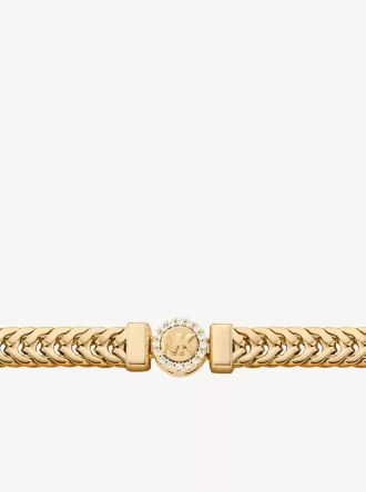 Pavé Logo Foxtail Chain Necklace