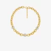 Pavé MK Pop Charm Chain-Link Necklace