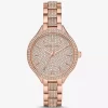 Pavé Rose Gold-Tone Watch