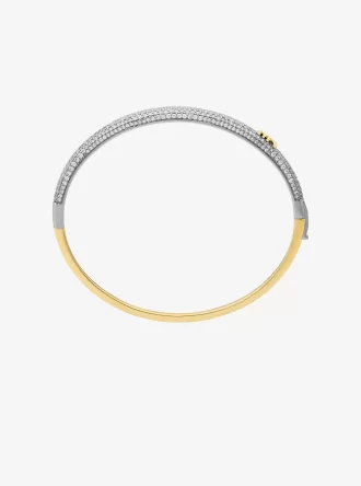 Pavé Two-Tone Dome Bangle
