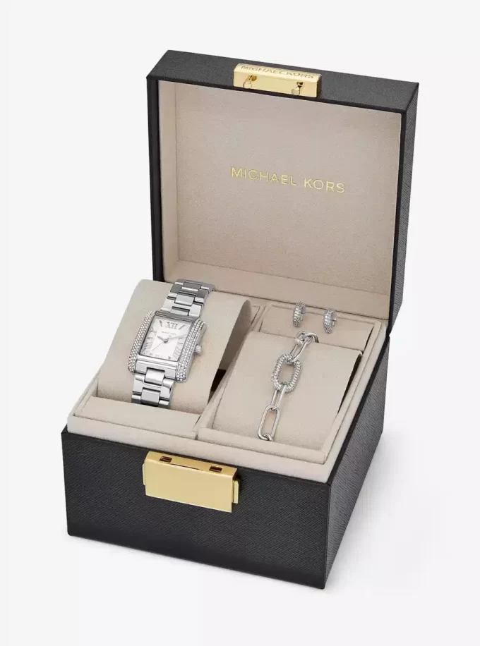 Petite Emery Silver-Tone Watch and Jewelry Gift Set Petite Emery Silver-Tone Watch and Jewelry Gift Set