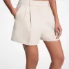 Pleated Linen and Cotton Shorts Pleated Linen and Cotton Shorts