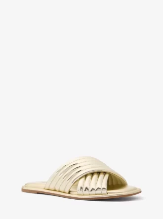 Portia Metallic Slide Sandal