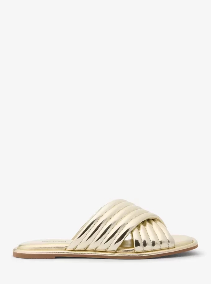 Portia Metallic Slide Sandal