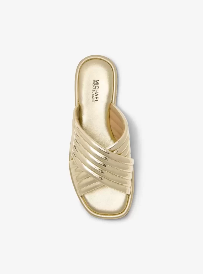 Portia Metallic Slide Sandal