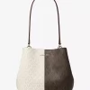 Pratt Medium Two-Tone Signature Logo Shoulder Bag