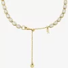 Precious Metal-Plated Cubic Zirconia Tennis Necklace