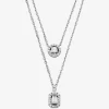 Precious Metal-Plated Double Layered Necklace Precious Metal-Plated Double Layered Necklace